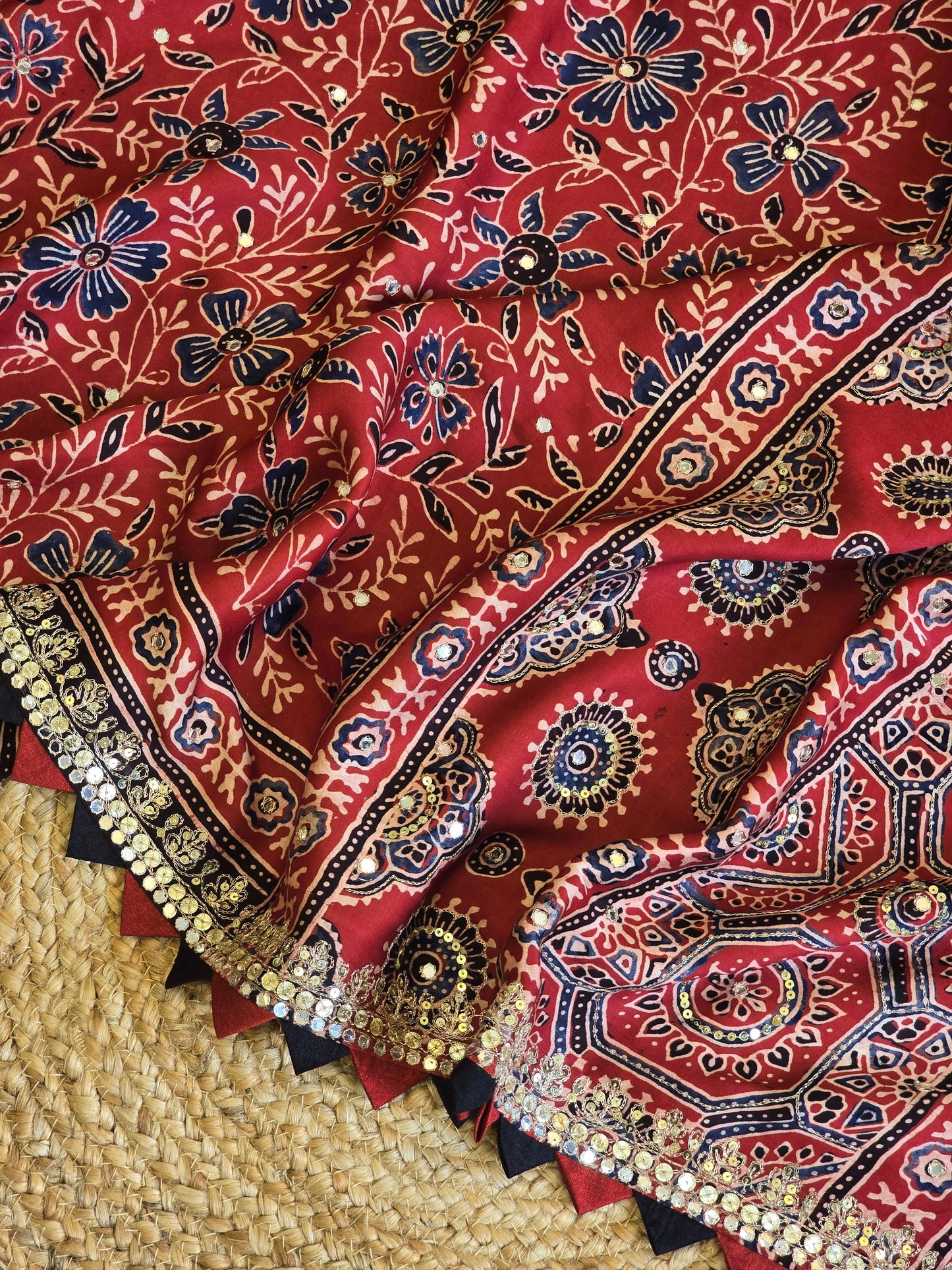 Pure Ajarakh Saree