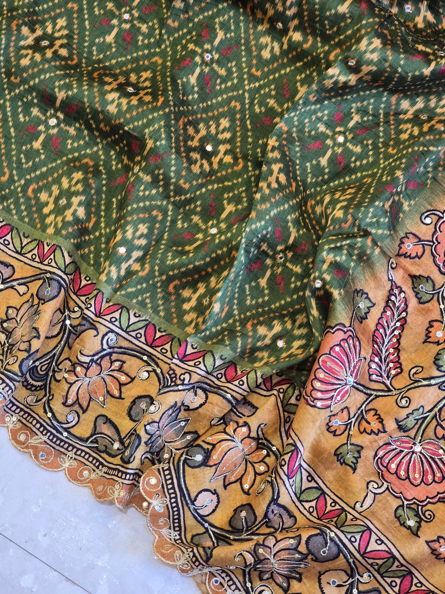 Patola x Kalamkaari Saree