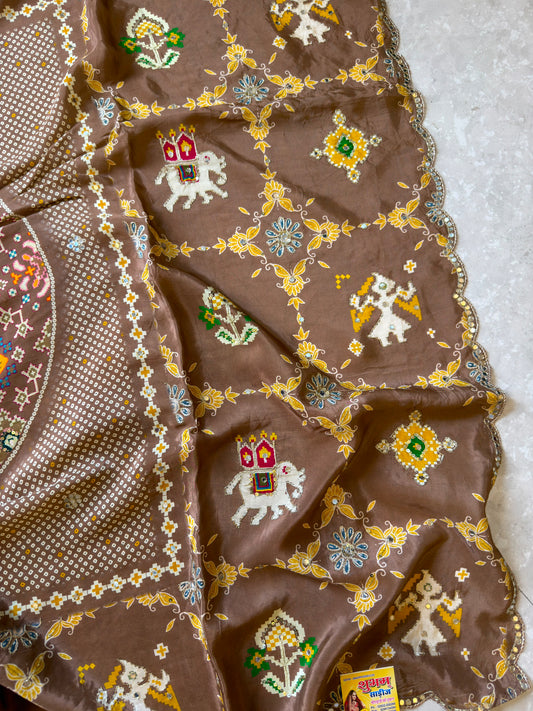 Traditional Patola and Bandhani Saree