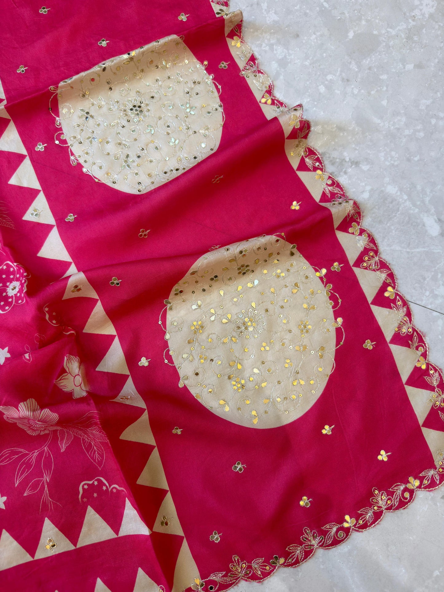 Floral Handwork Saree