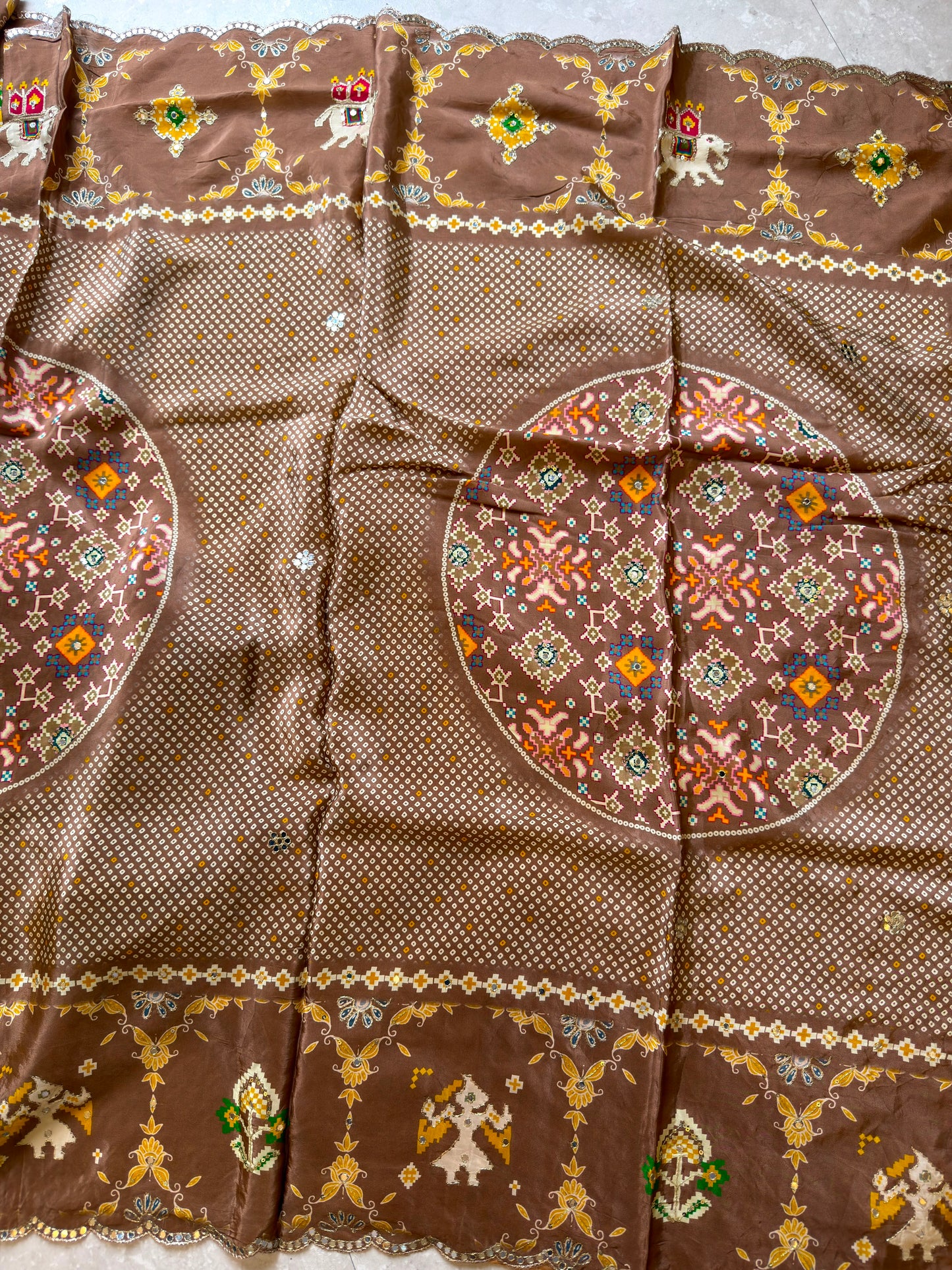 Traditional Patola and Bandhani Saree