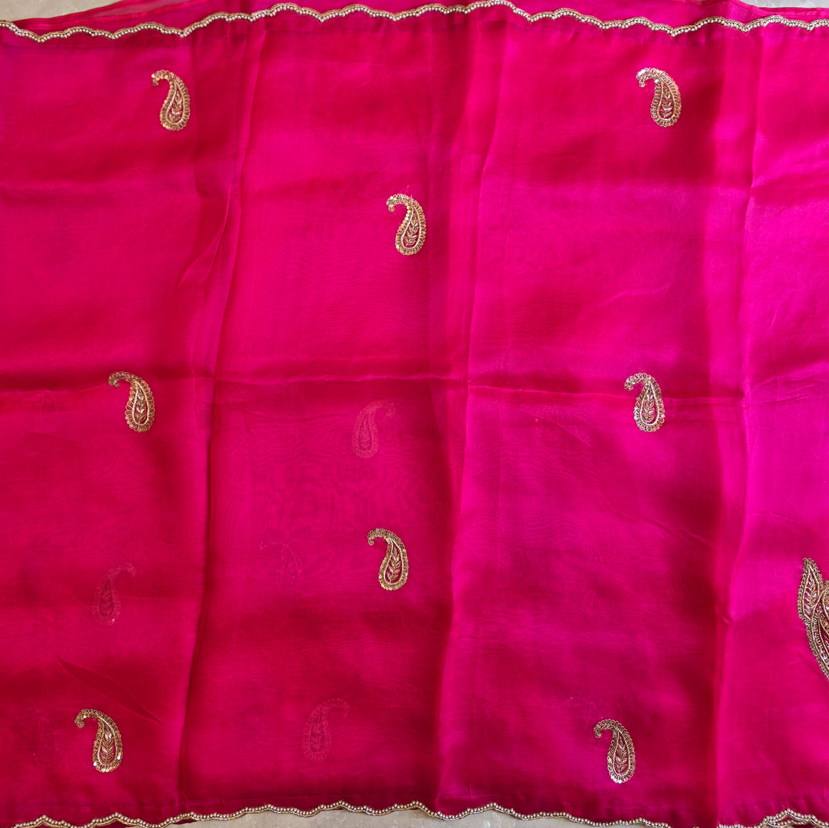 Pure Kora Silk Heavy Blouse Saree