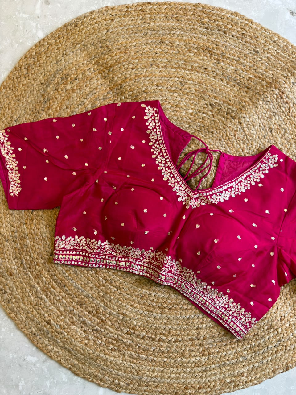 Lehriya Saree With Heavy Blouse