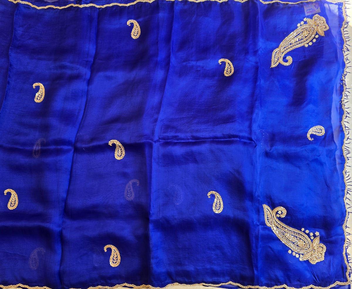 Pure Kora Silk Heavy Blouse Saree