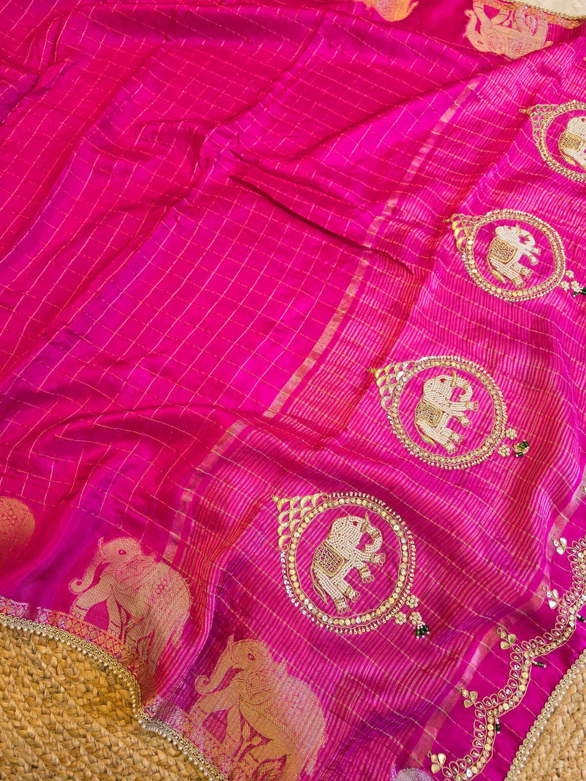 Elephant Motifs Saree
