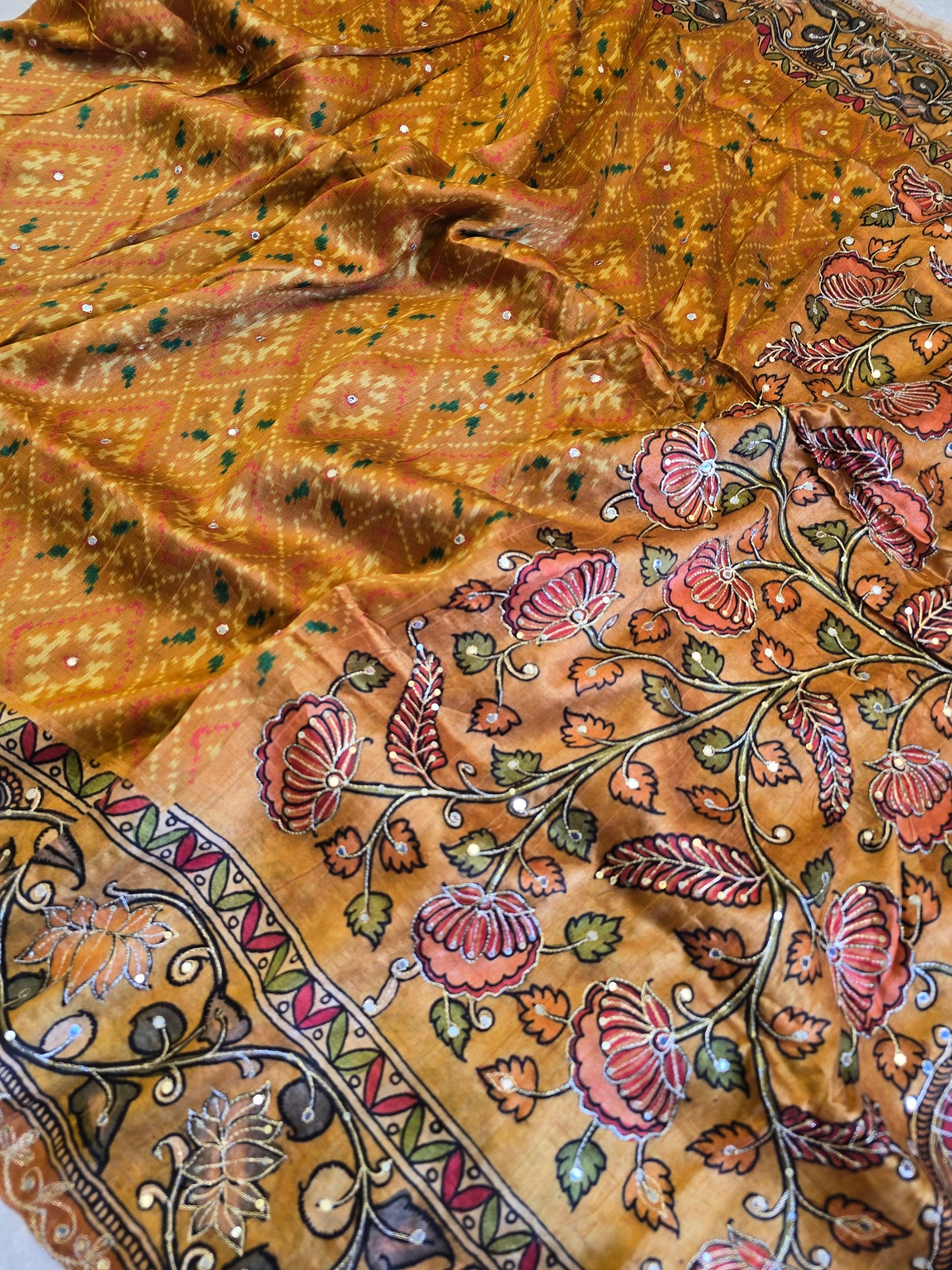 Patola x Kalamkaari Saree