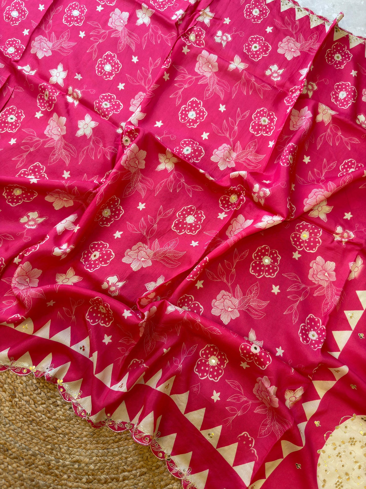 Floral Handwork Saree