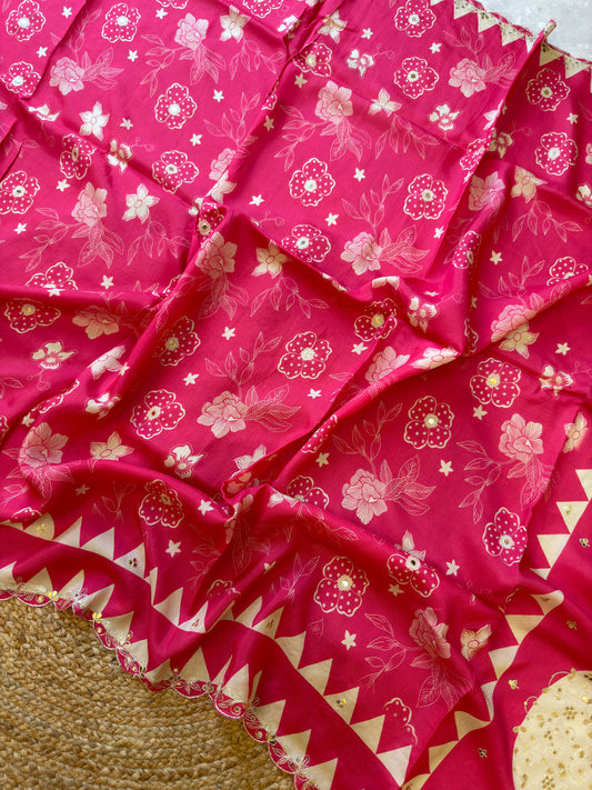 Floral Handwork Saree
