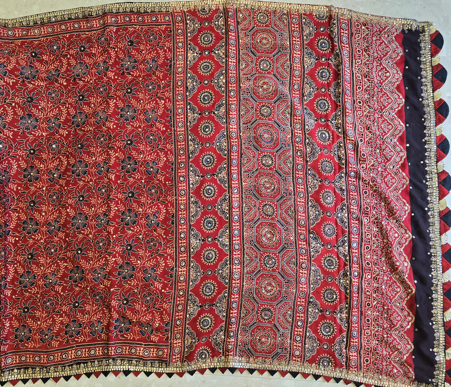 Pure Ajarakh Saree