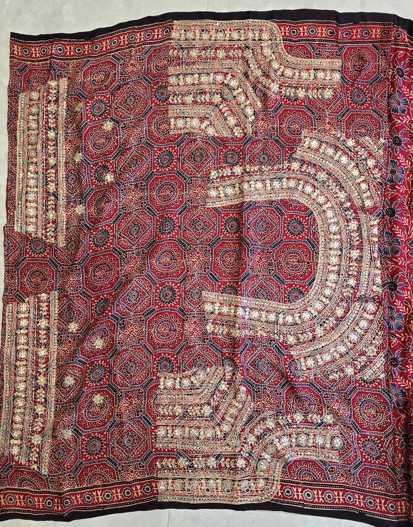 Pure Ajarakh Saree