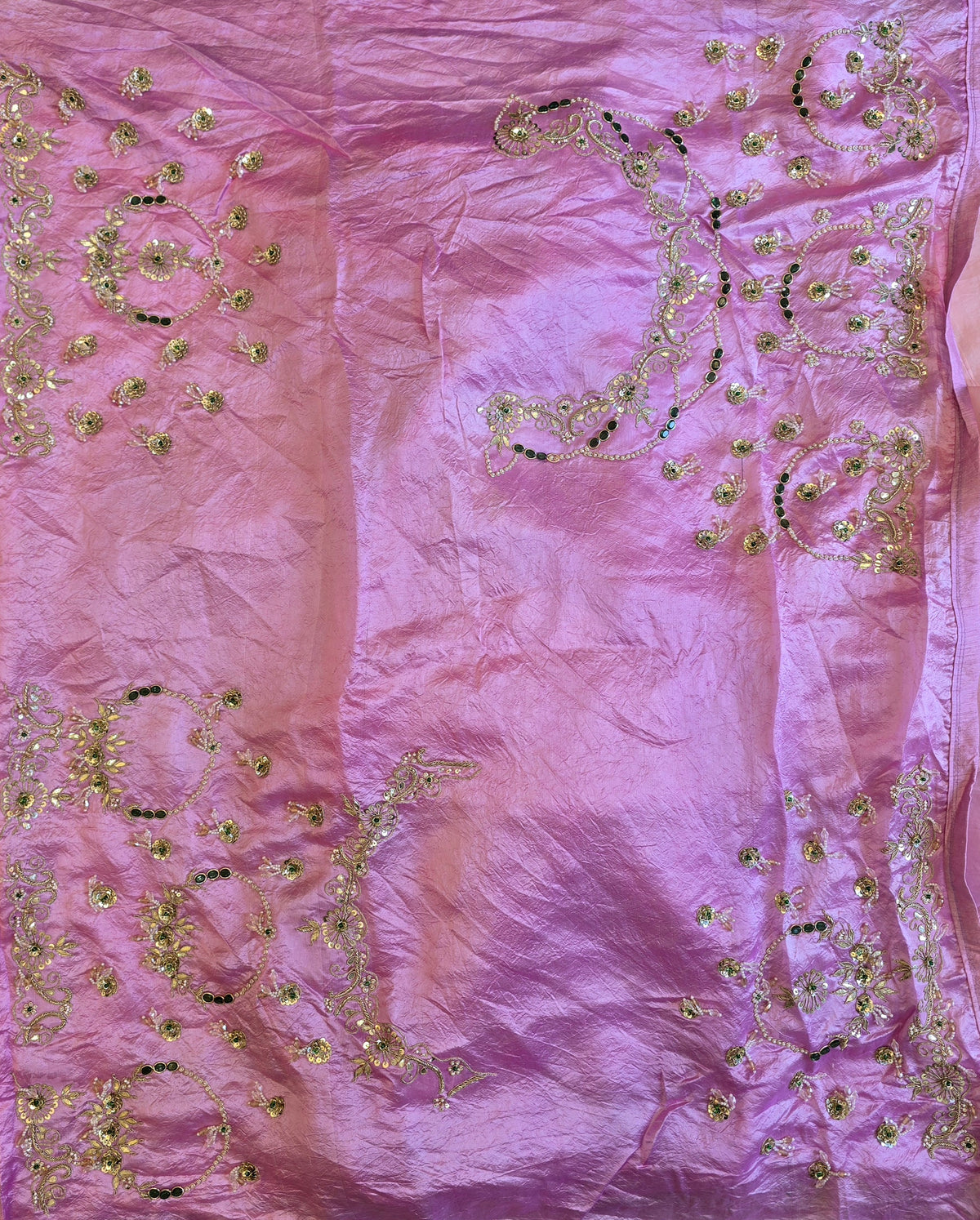 Pure Kora Silk Jewellery Work Saree
