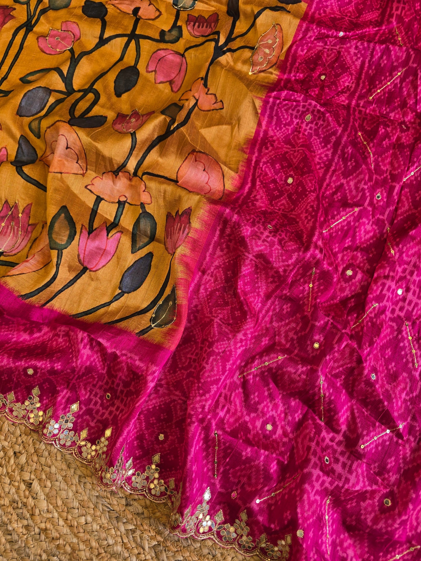 Kalamkaari x Patola Saree