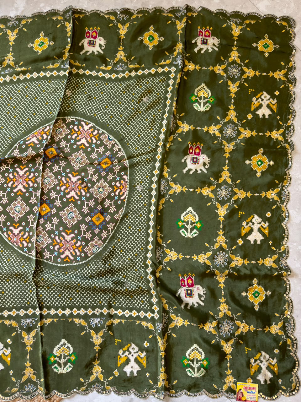 Traditional Patola and Bandhani Saree