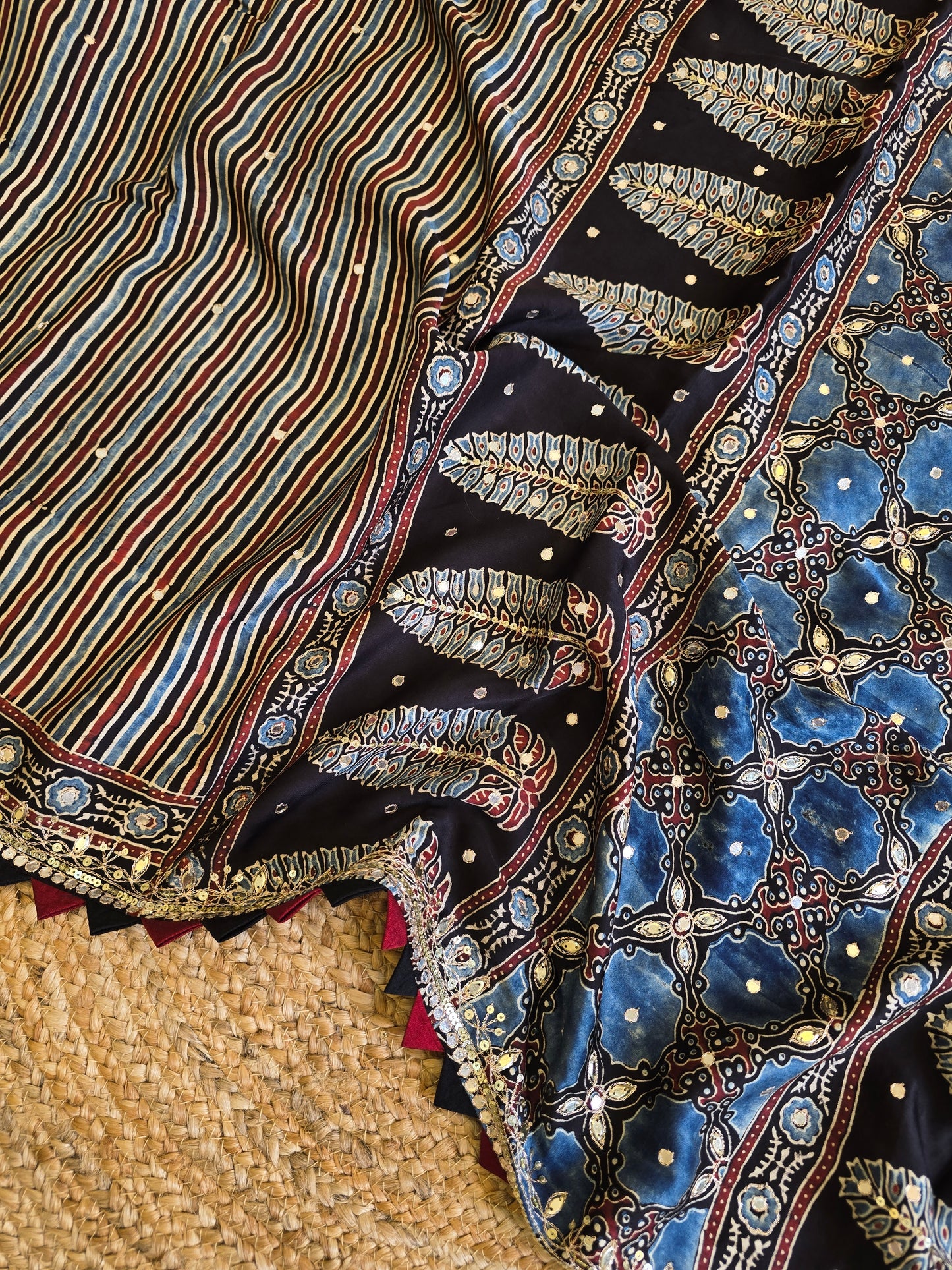 Pure Ajarakh Saree