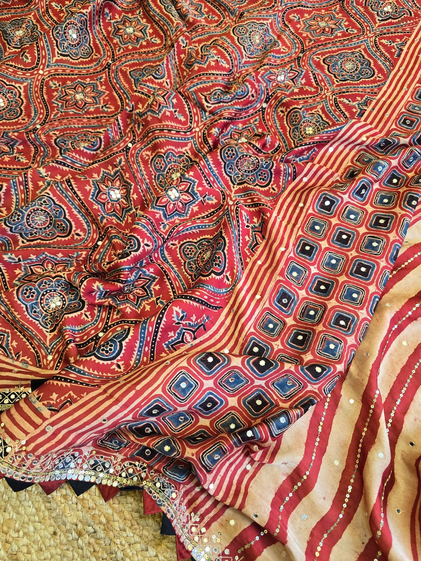 Pure Ajarakh Saree