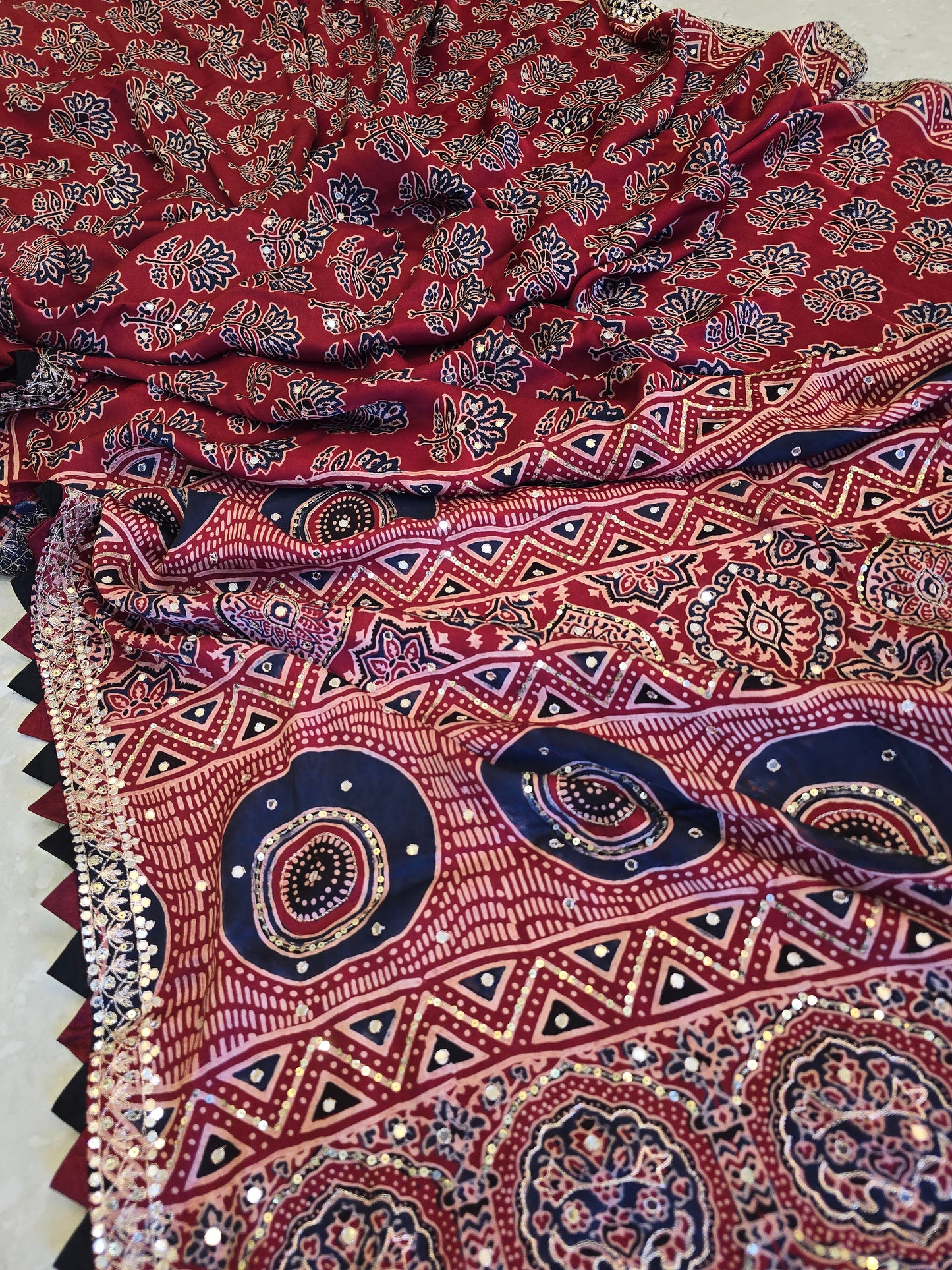 Pure Ajarakh Saree