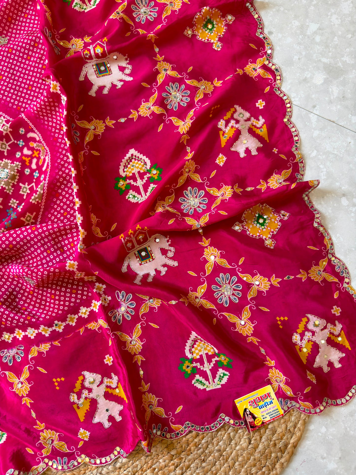 Traditional Patola and Bandhani Saree