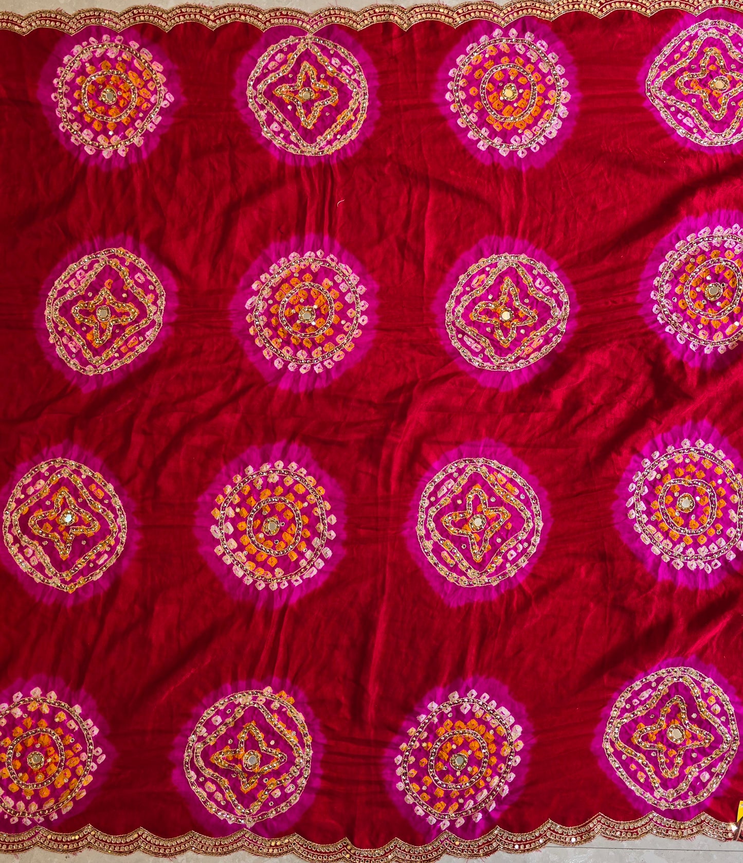 Pure Bandhani Saree