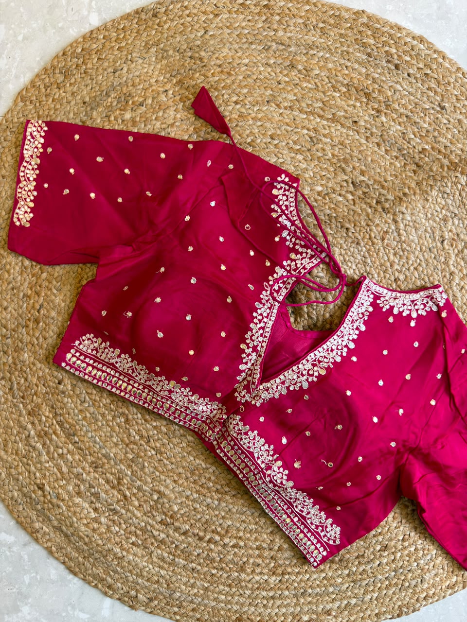 Lehriya Saree With Heavy Blouse