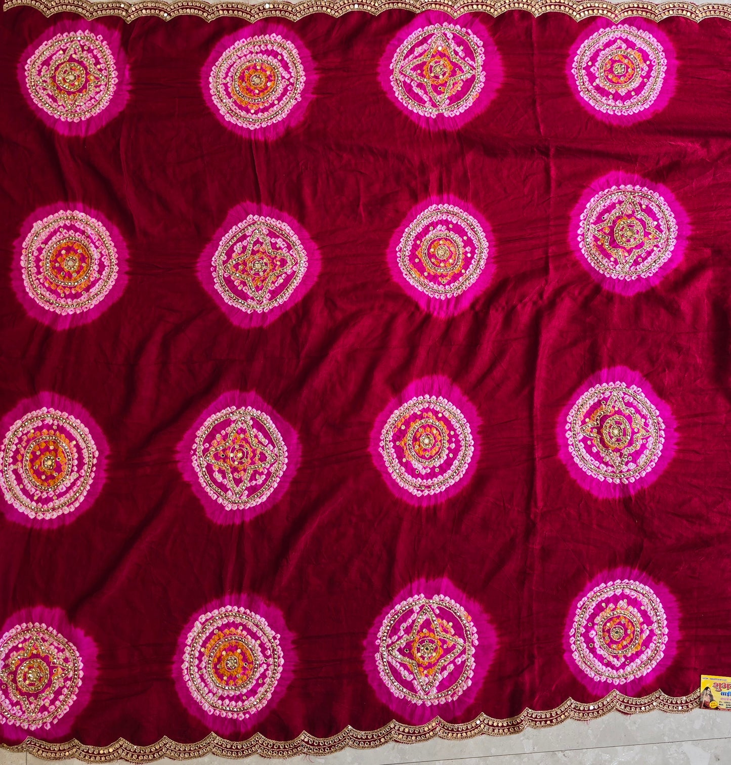 Pure Bandhani Saree