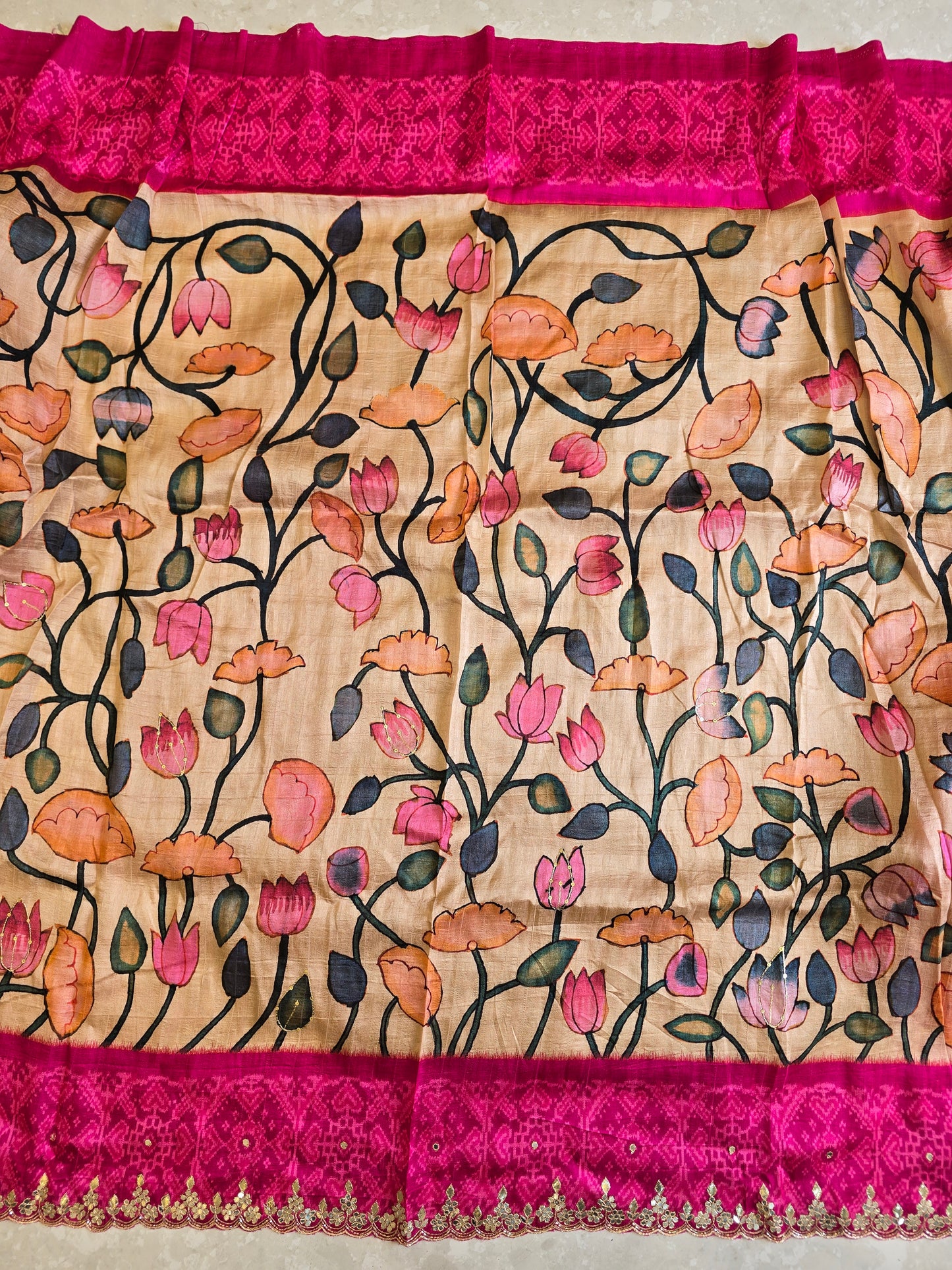 Kalamkaari x Patola Saree