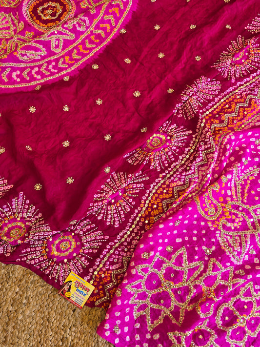 Pure Bandhani Saree