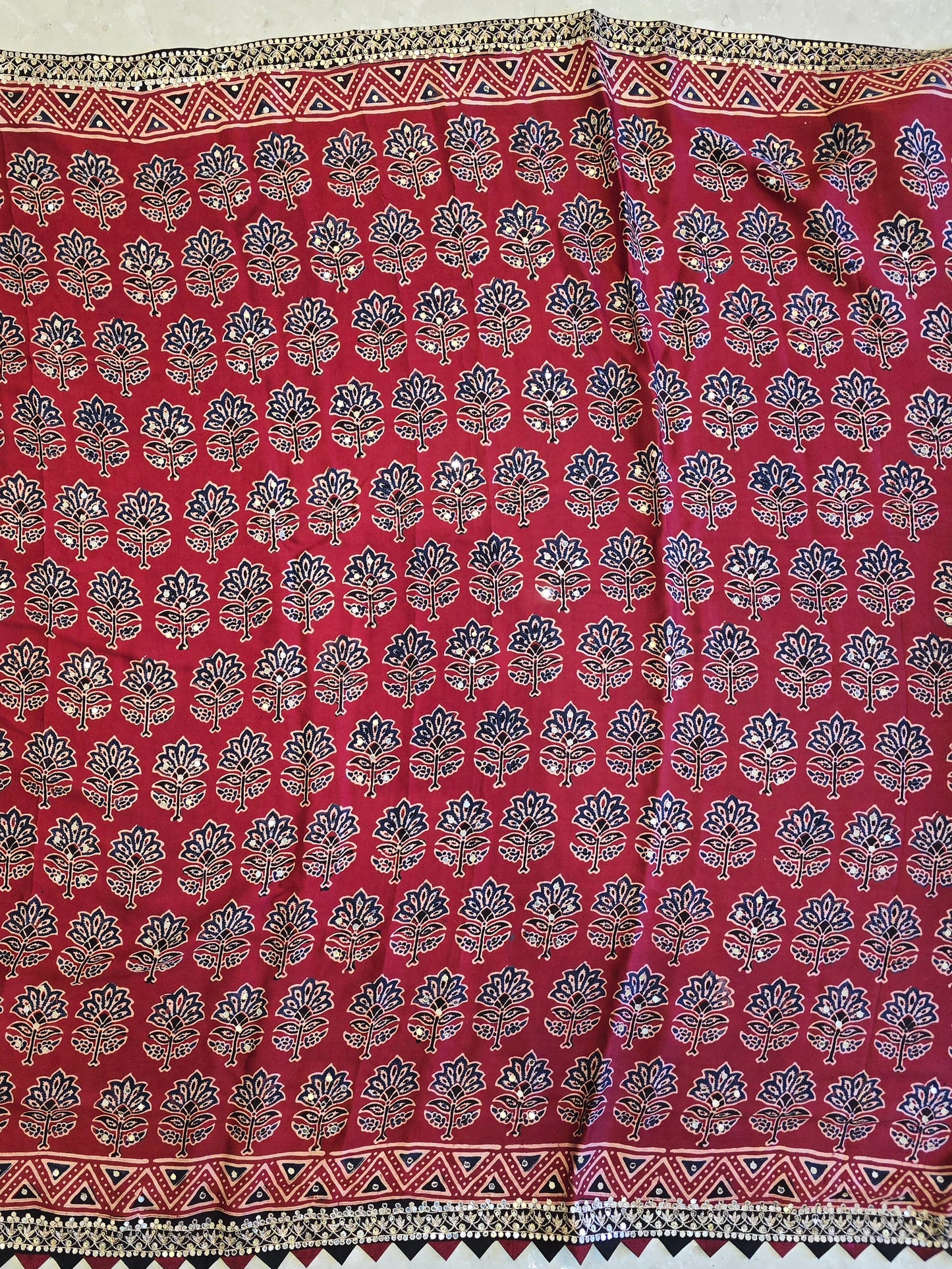 Pure Ajarakh Saree