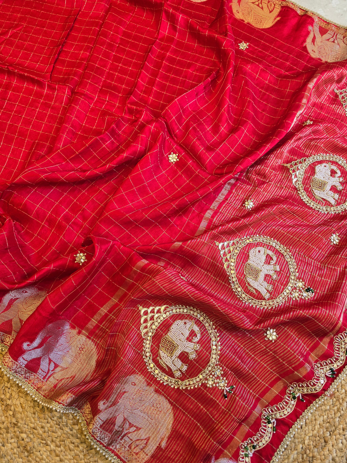 Elephant Motifs Saree