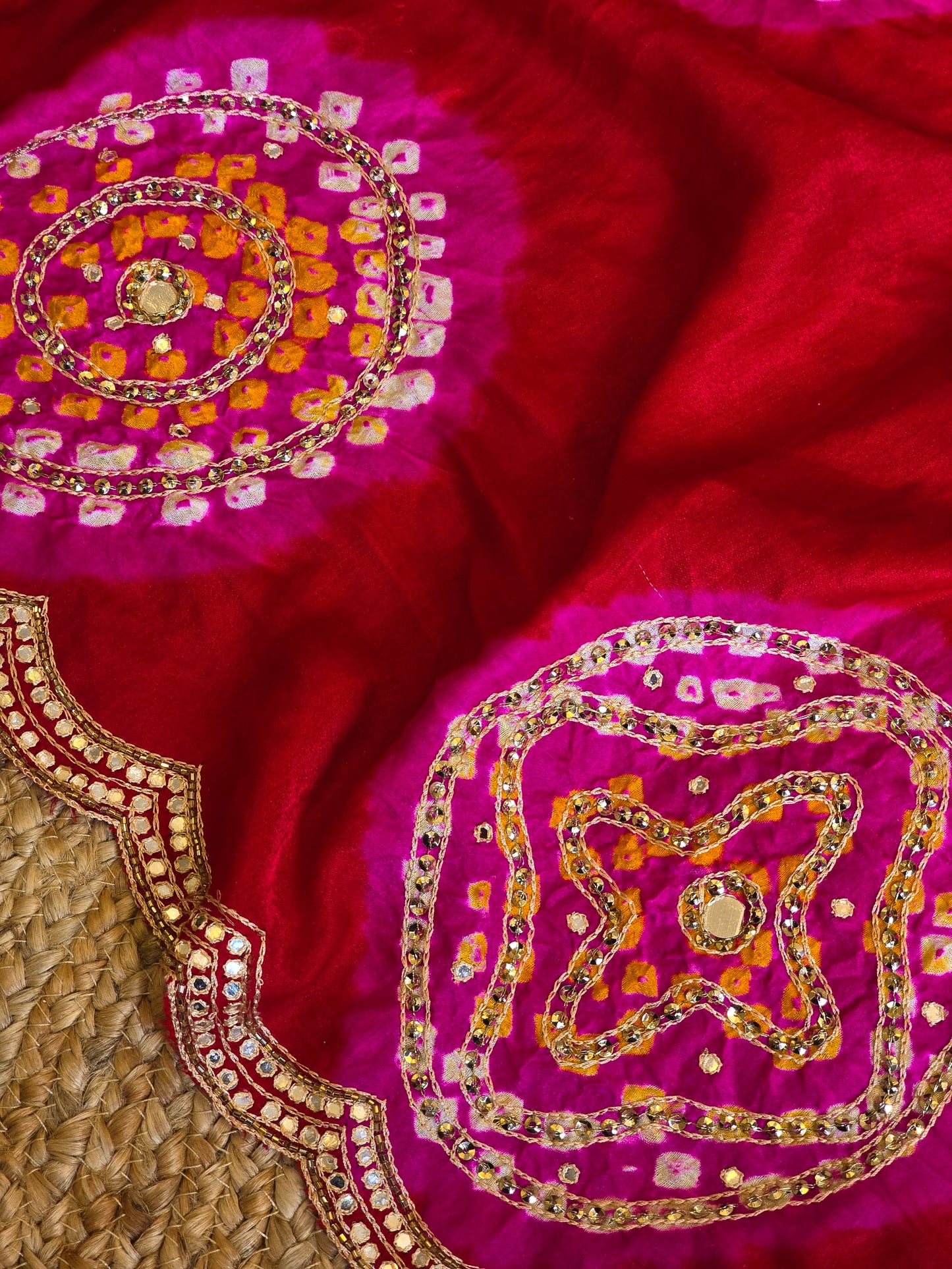 Pure Bandhani Saree