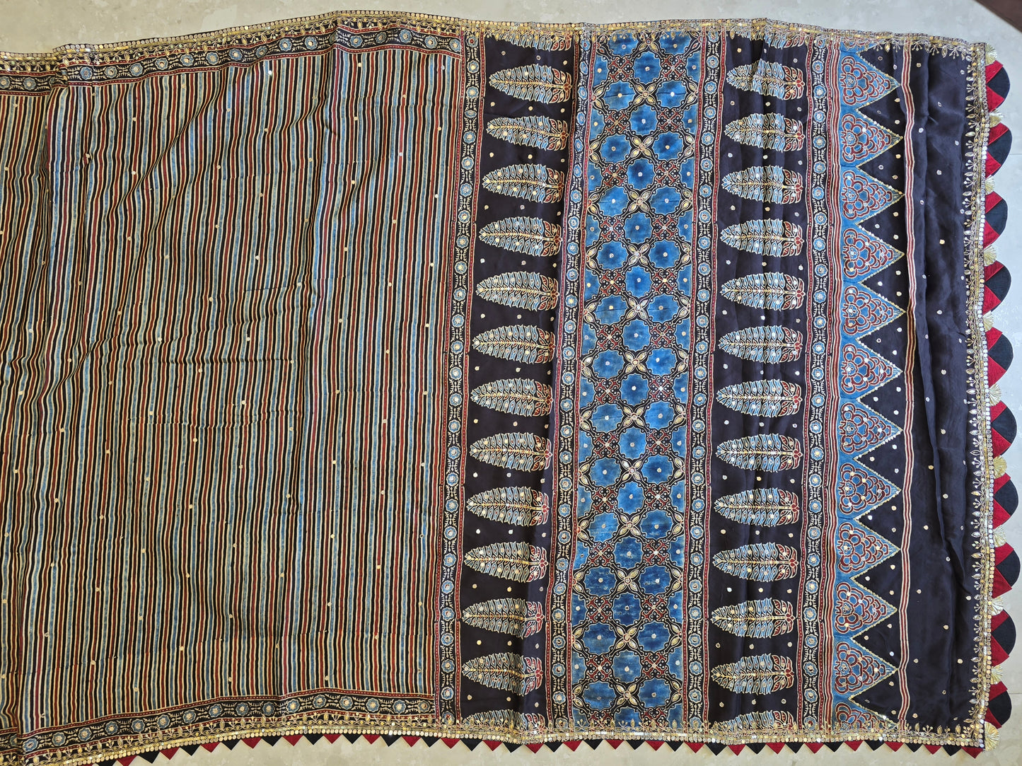 Pure Ajarakh Saree