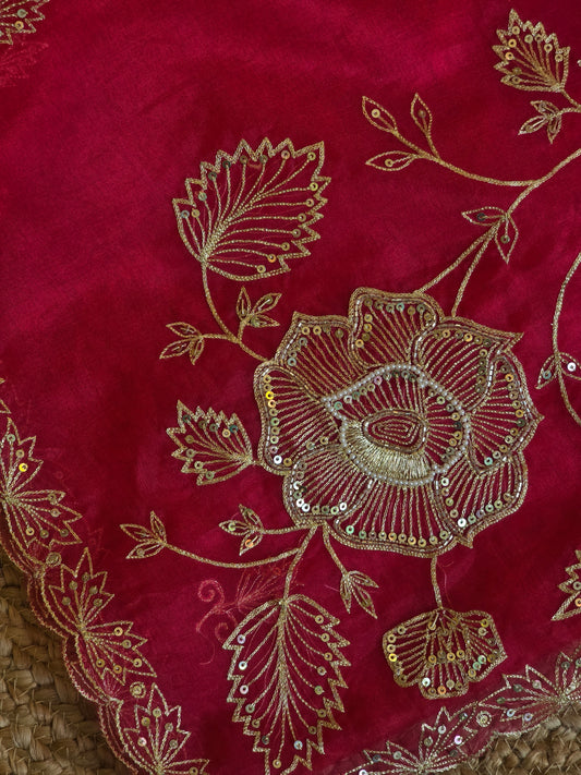 Vintage Work Saree