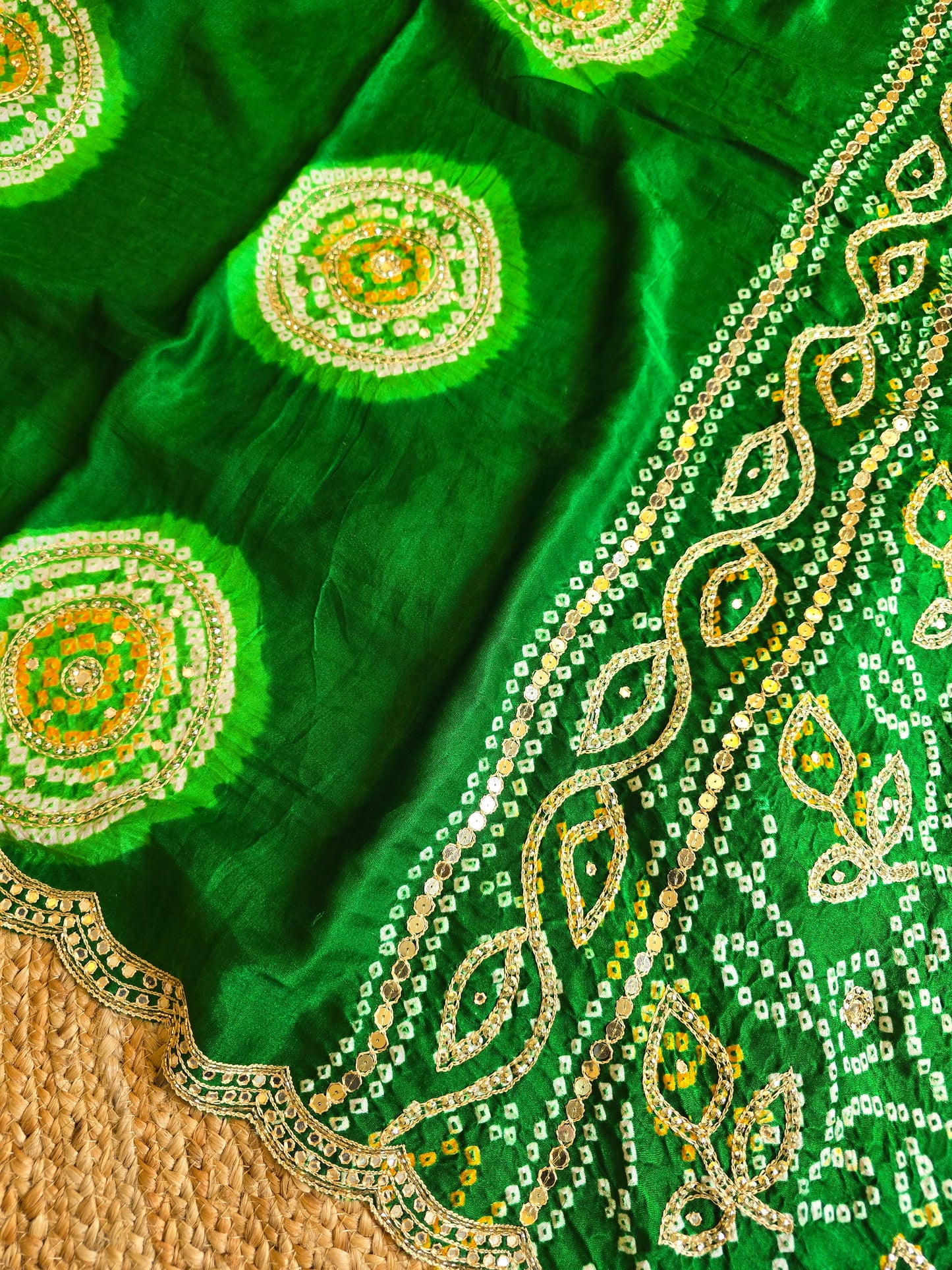 Pure Bandhani Saree