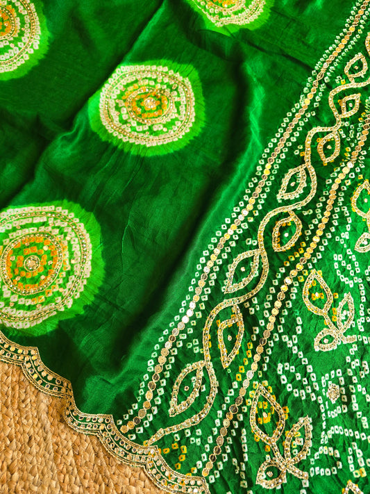 Pure Bandhani Saree