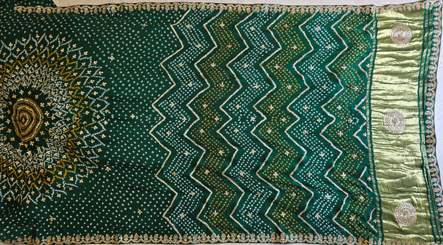 Pure Bandhani Saree