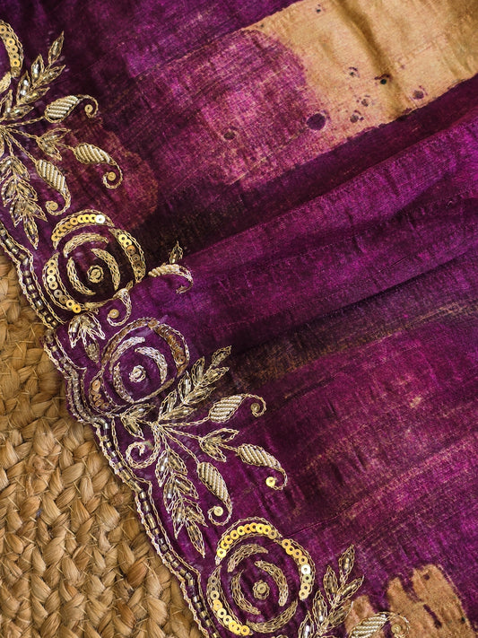 Abstract Print Saree