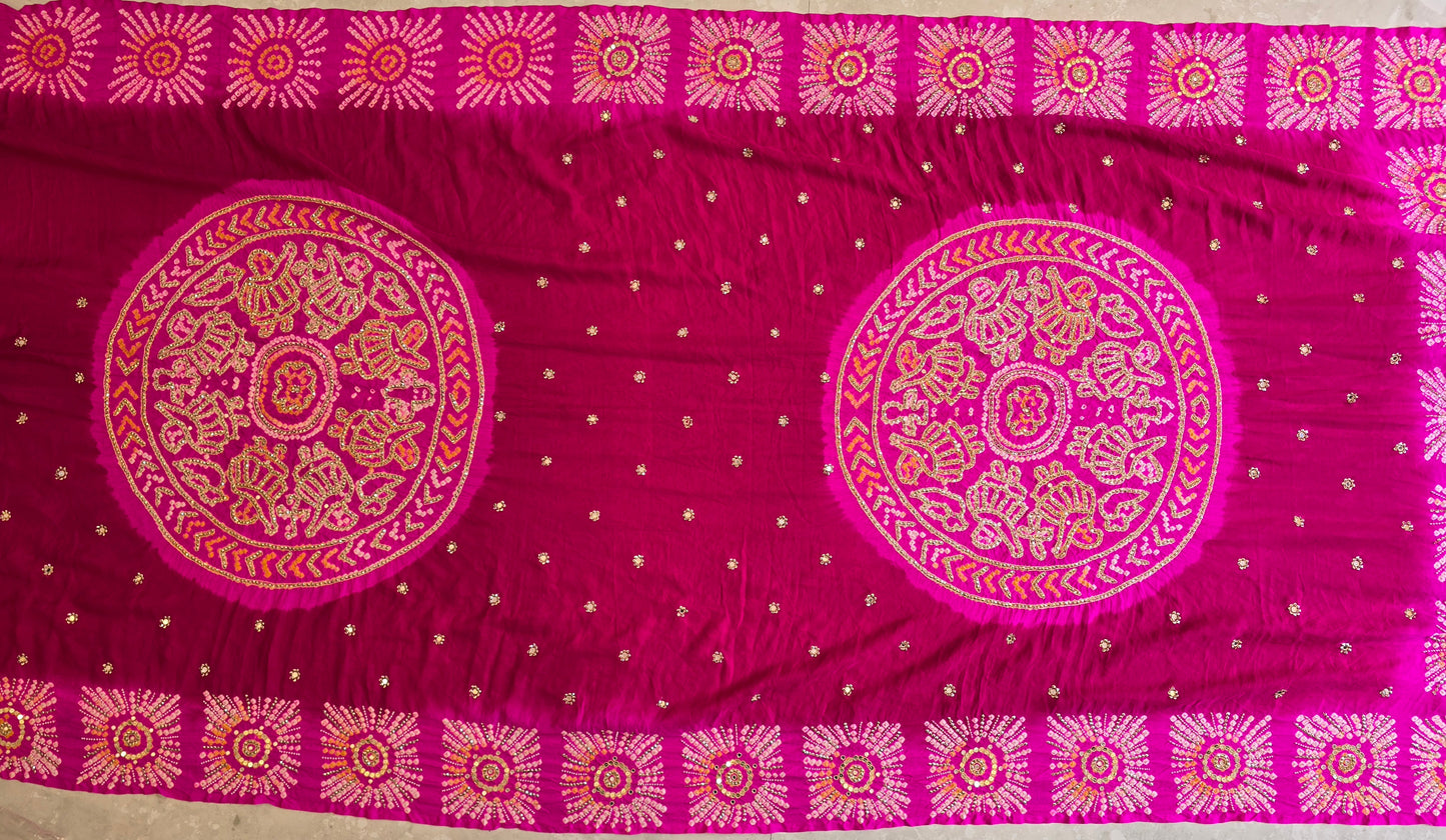 Pure Bandhani Saree