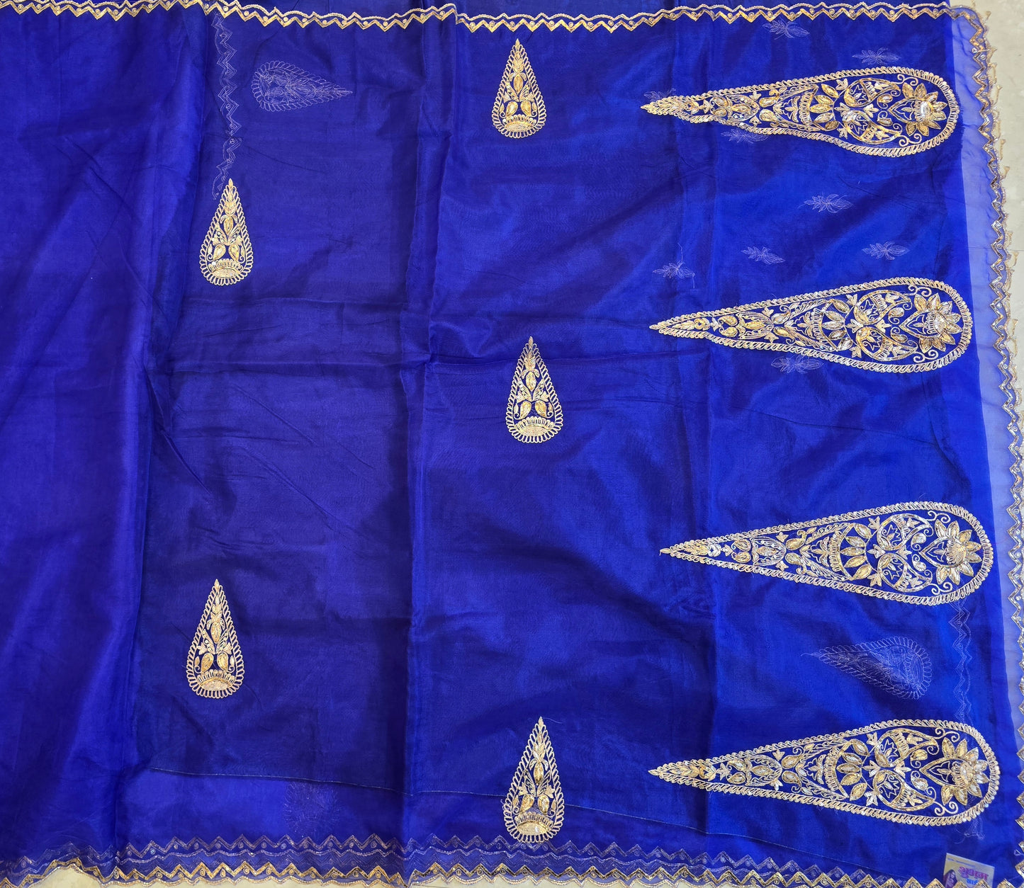Organza Vintage Hand Work Saree