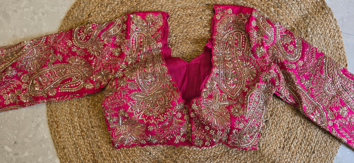 Pure Kora Silk Heavy Blouse Saree