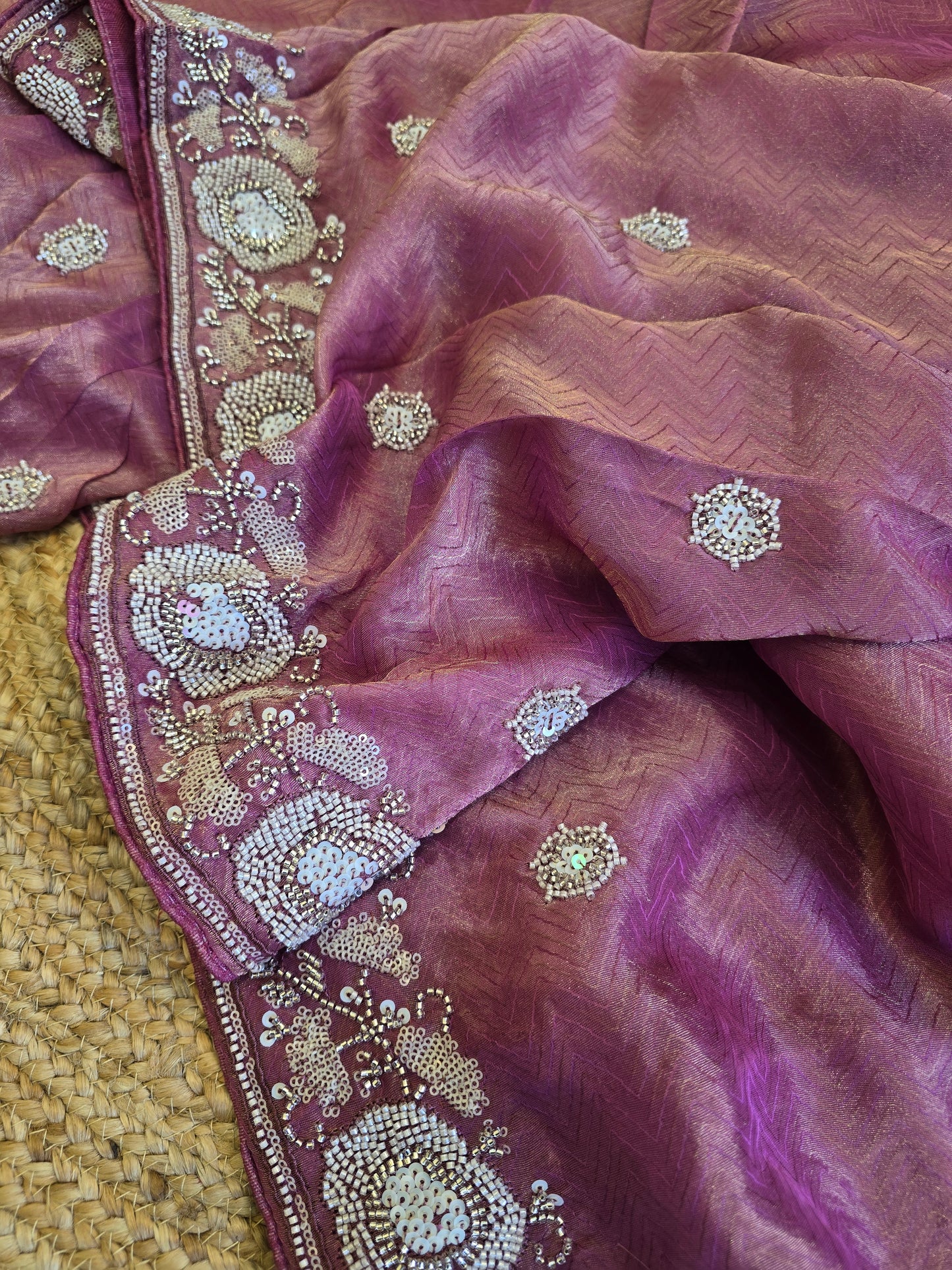 Tissue Work Saree