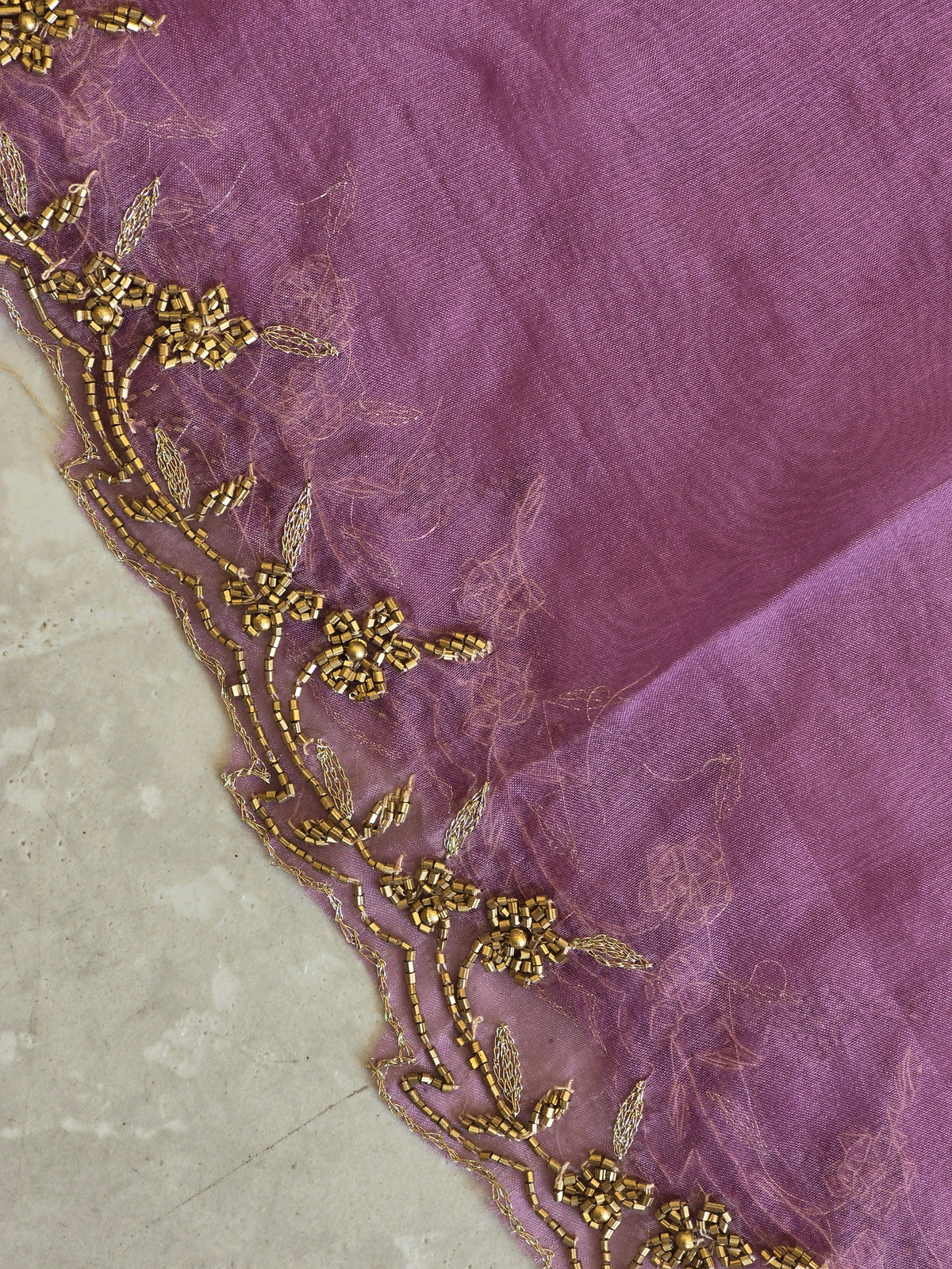 Pure Kora Entique Work Saree