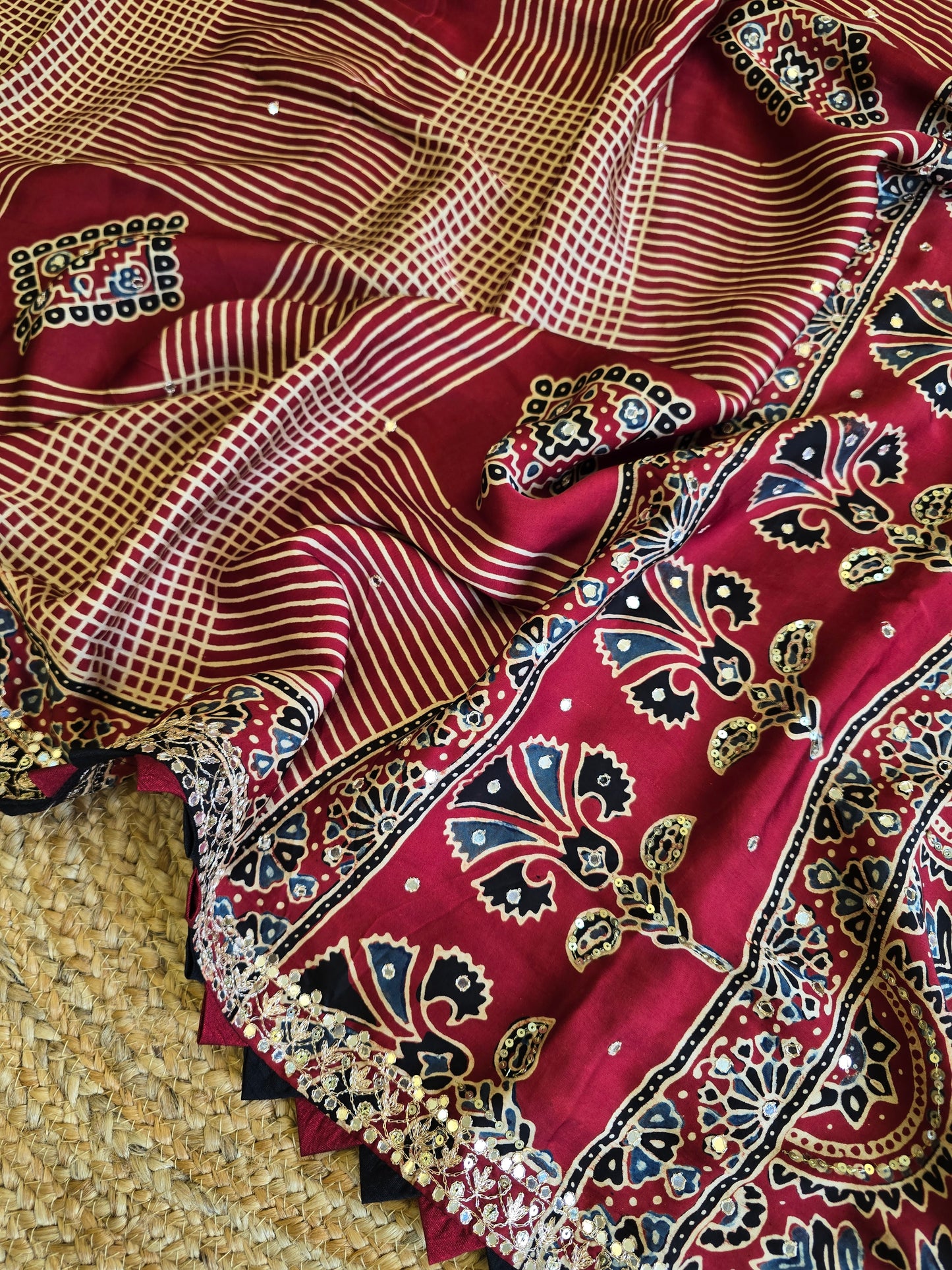 Pure Ajarakh Saree