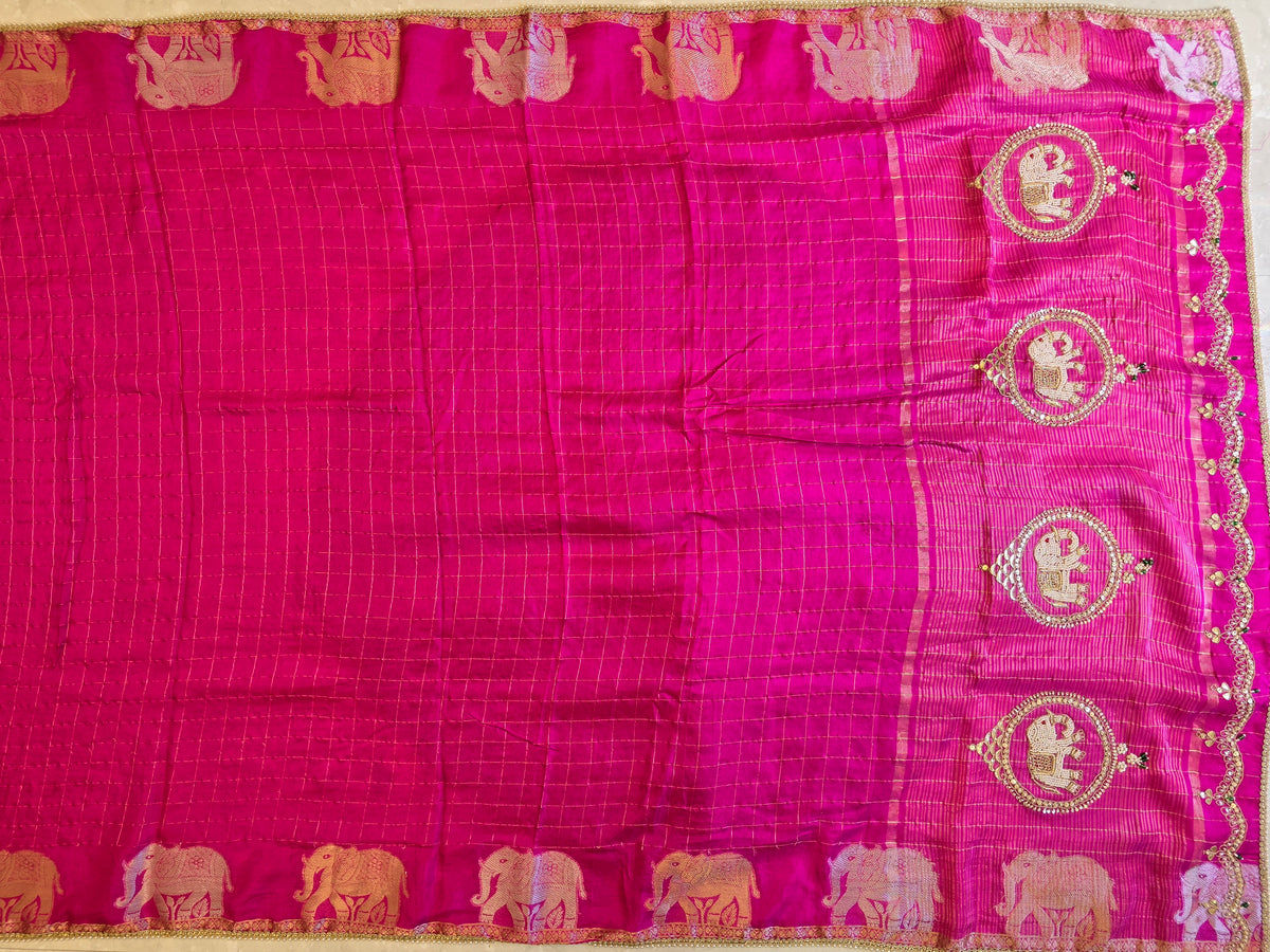 Elephant Motifs Saree