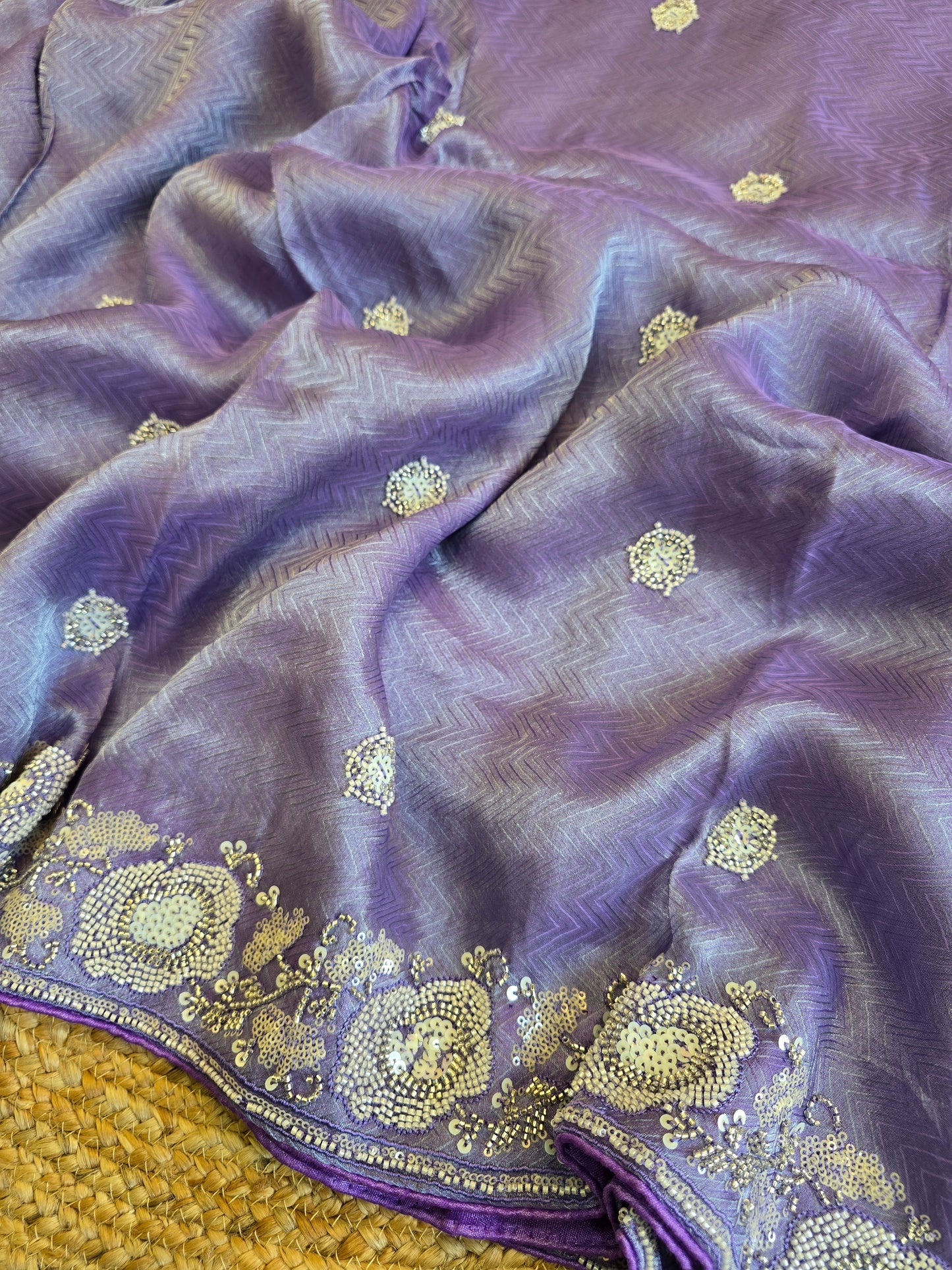 Tissue Work Saree