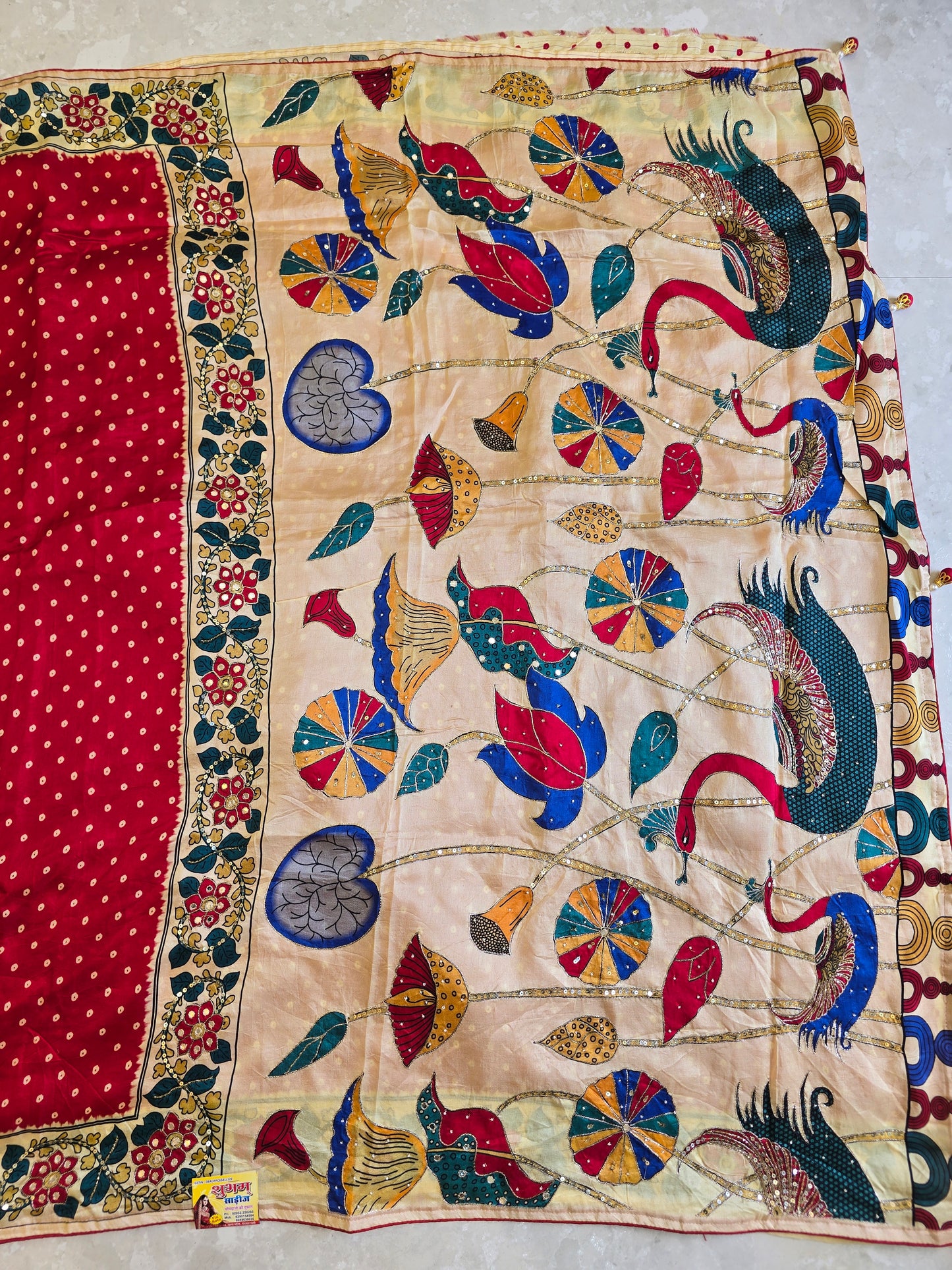 Kalamkaari Bandhani