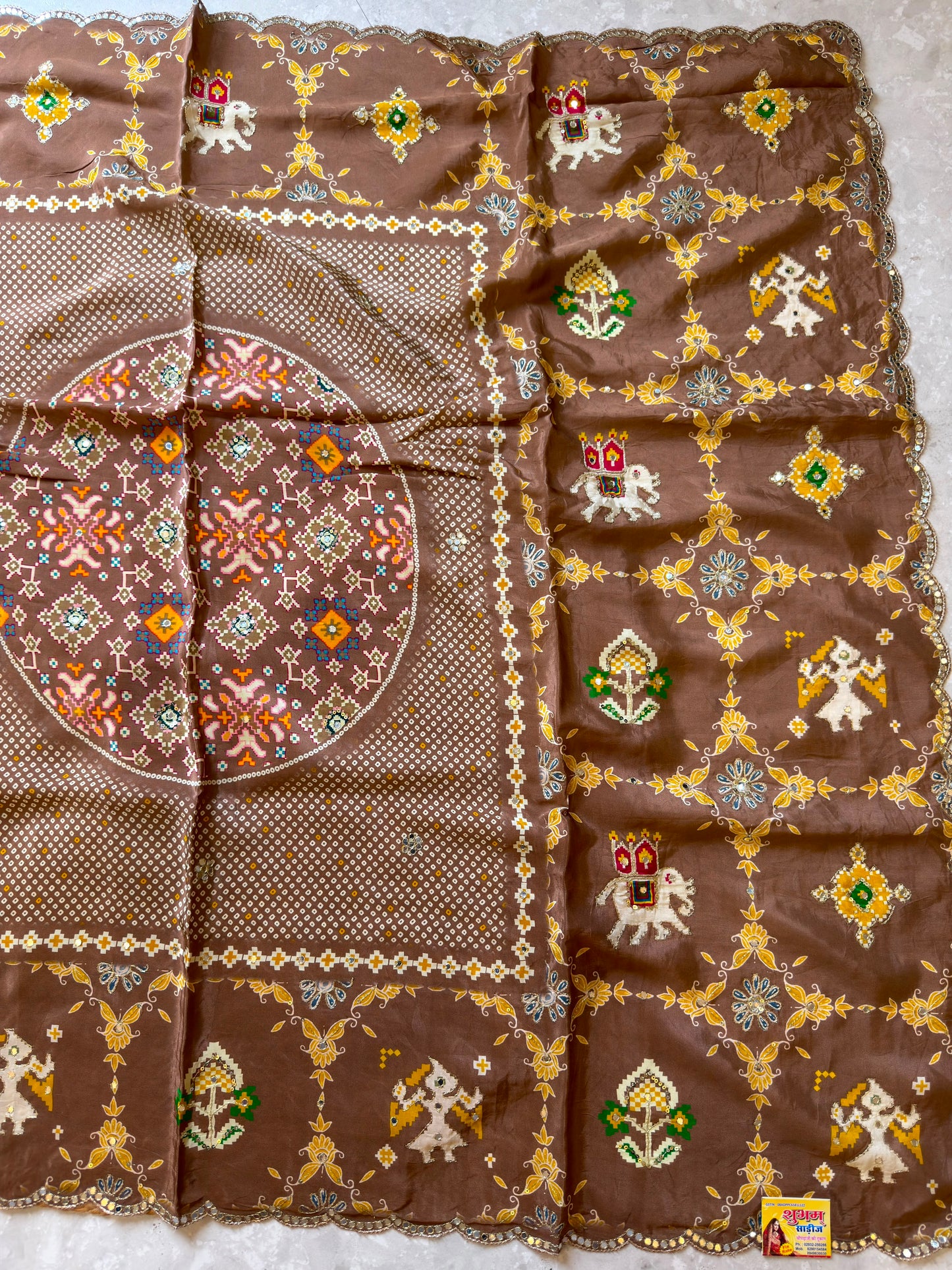 Traditional Patola and Bandhani Saree