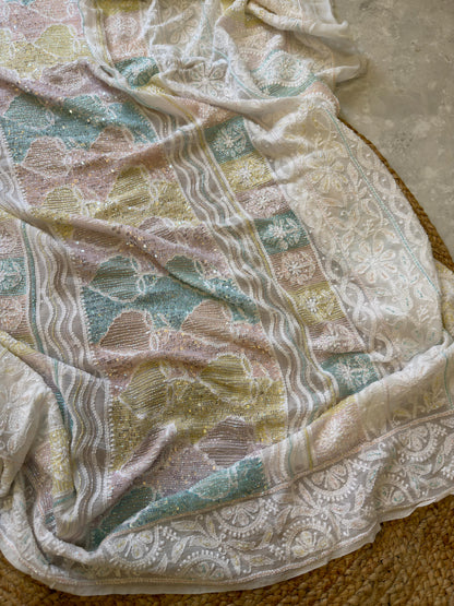 Pure Chikankari Saree