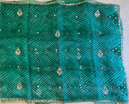 Pure Kora Silk Lehriya Saree
