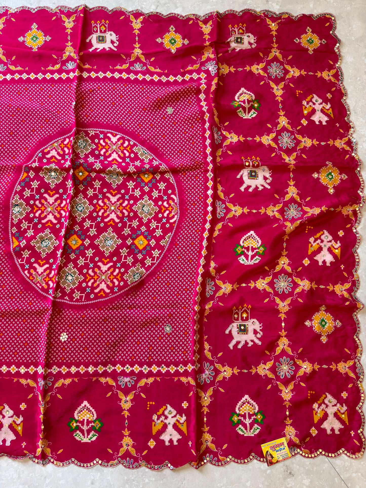 Traditional Patola and Bandhani Saree