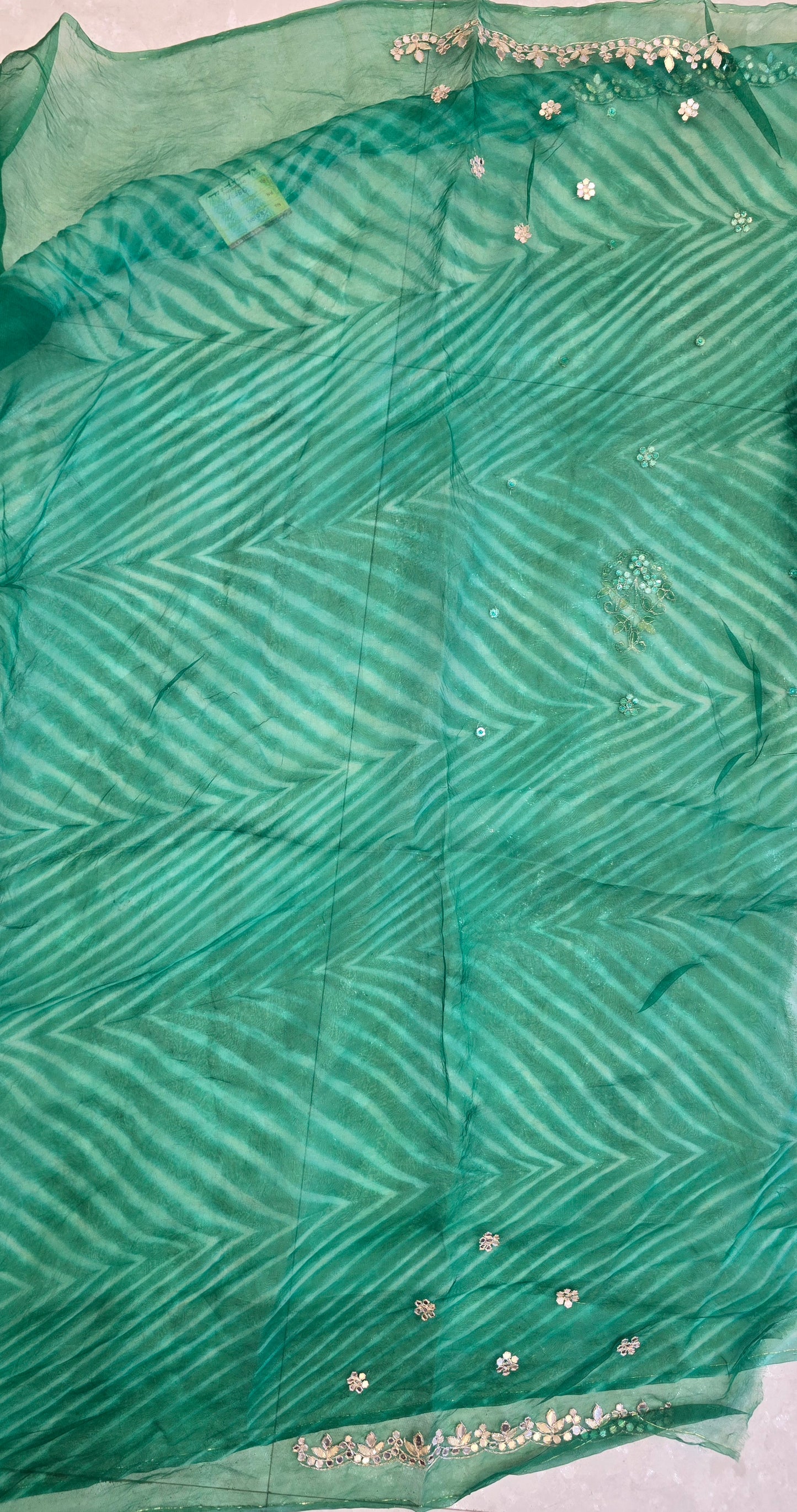 Pure Kora Silk Lehriya Saree