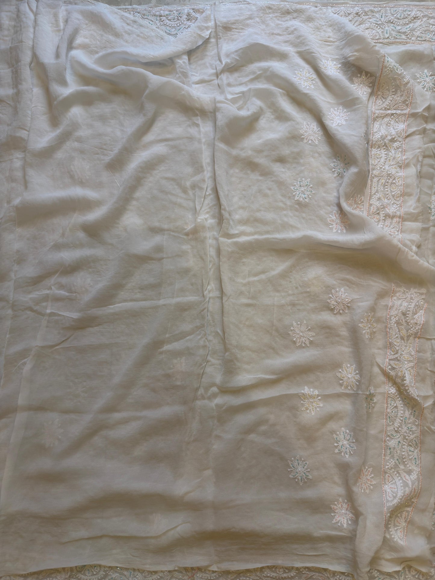 Pure Chikankari Saree